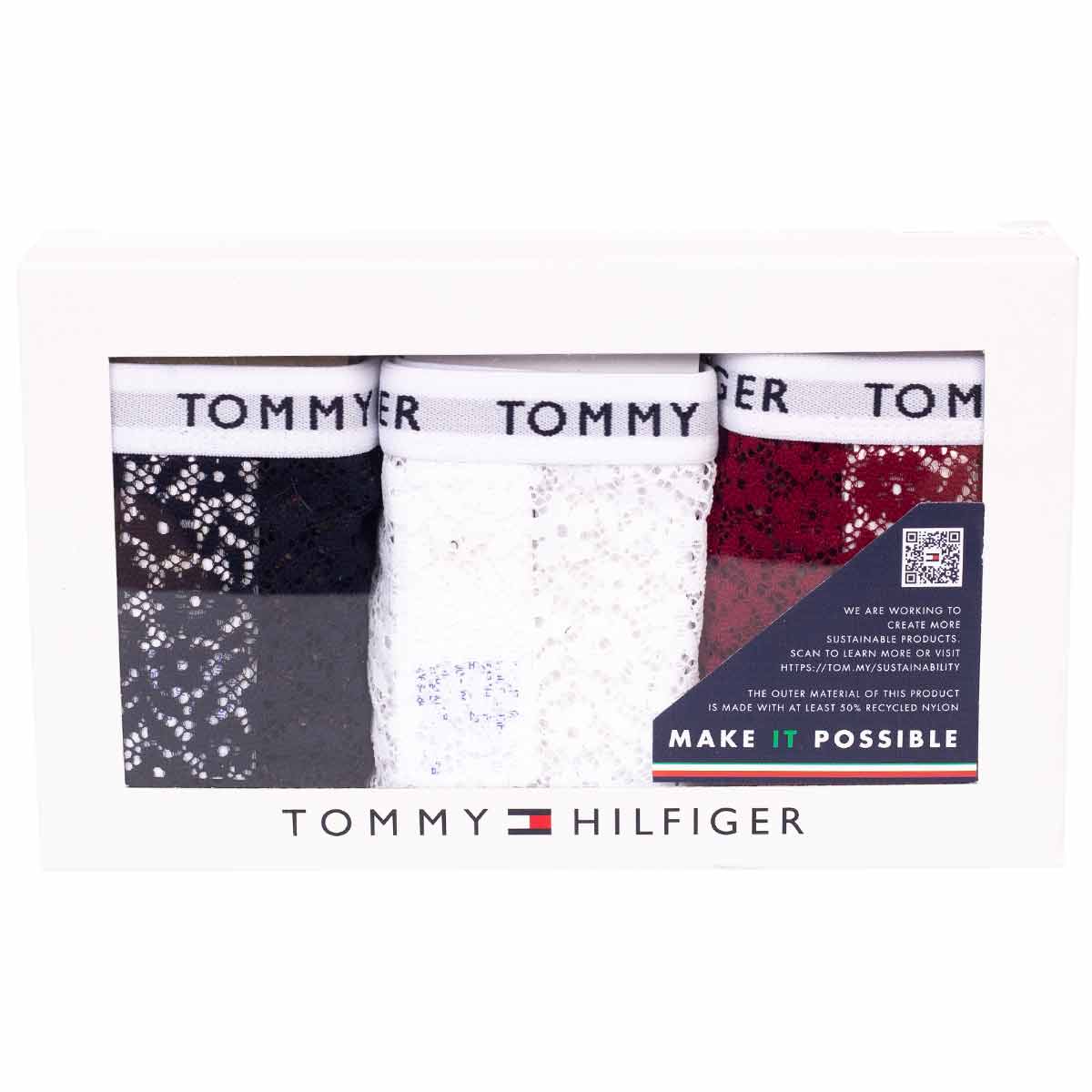 Tommy Hilfiger dámske bikini 3ks- UW0UW04513 0WE 3P FULL LACE BIKINI