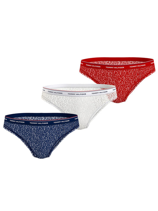 Tommy Hilfiger dásmke bikini 3ks-UW0UW04897 0X0 3 PACK BIKINI LACE