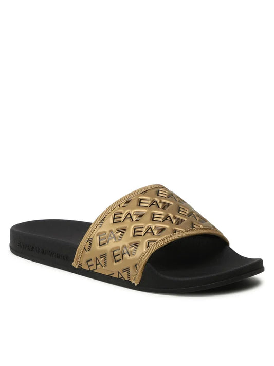 EA7 Emporio Armani Šľapky XCP010 XK340 M700 Zlatá
