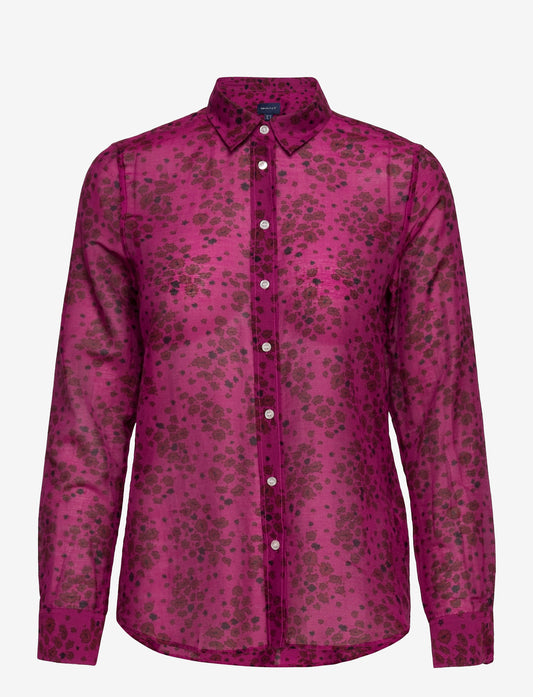 Gant dámska košela- fall flower cot silk orchid purple