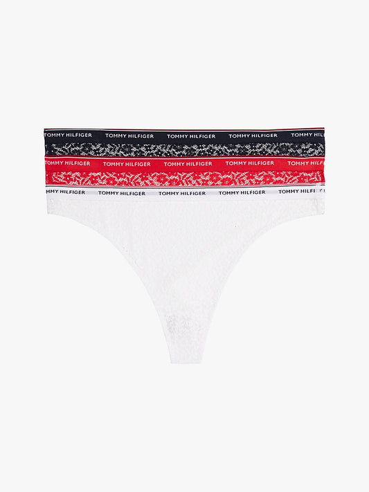 Tommy Hilfiger dámske tangáče 3ks- Premium Essential Floral Lace