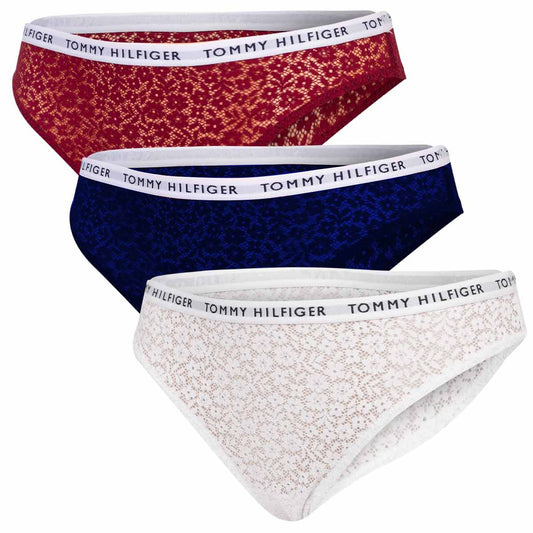 Tommy Hilfiger dámske bikini 3ks- UW0UW04513 0WE 3P FULL LACE BIKINI
