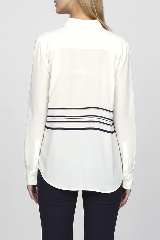 Gant dámska košela- border striped eggshell