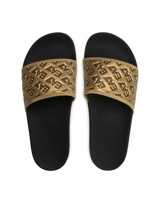 EA7 Emporio Armani Šľapky XCP010 XK340 M700 Zlatá