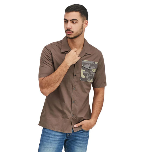 Pánska košeľa s krátkymi rukávmi Antony Morato army green