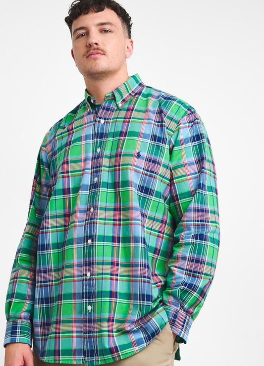 Bavlnená pánska košeľa Polo Ralph Lauren Oxfor shirt zelená
