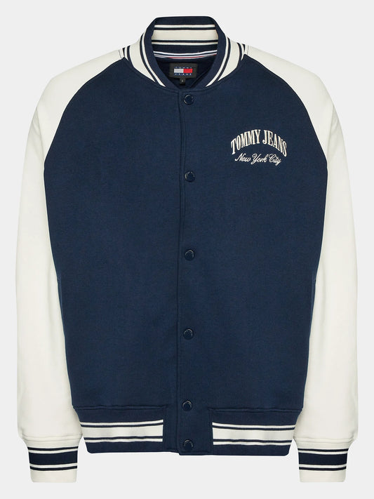 Tommy Jeans- Mikina Varsity Tmavomodrá Relaxed Fit