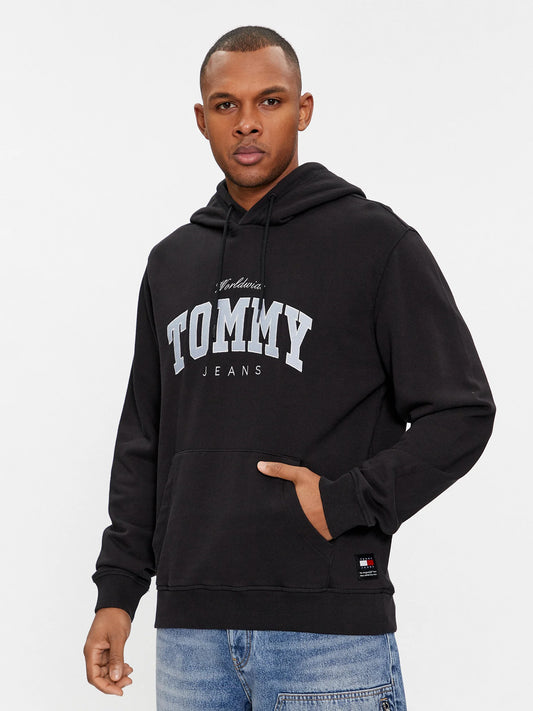 Tommy Jeans -Mikina Varsity, Čierna Regular Fit